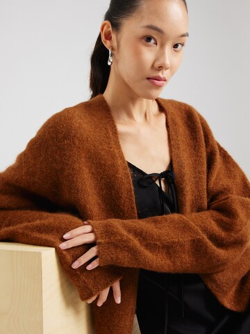 DRYKORN Knit Cardigan 'MIRALA' in Brown