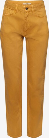 Coupe slim Pantalon ESPRIT en jaune : devant