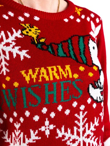 Snoopy & Die Peanuts Knit dress 'Warm Wishes' in Red