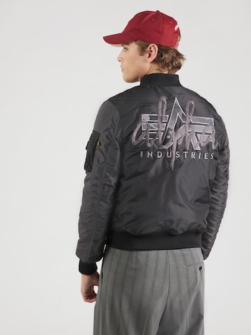 ALPHA INDUSTRIES Демисезонная куртка 'MA-1' в Черный: спереди