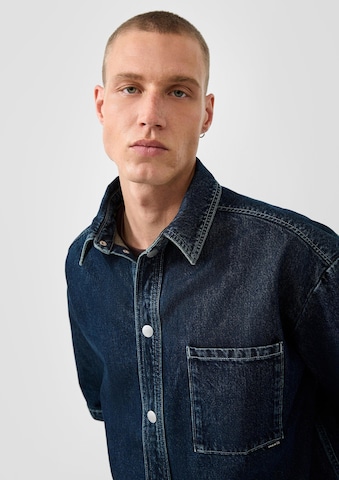QS Comfort fit Overhemd in Blauw