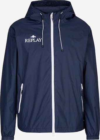 REPLAY Tussenjas in Blauw: voorkant
