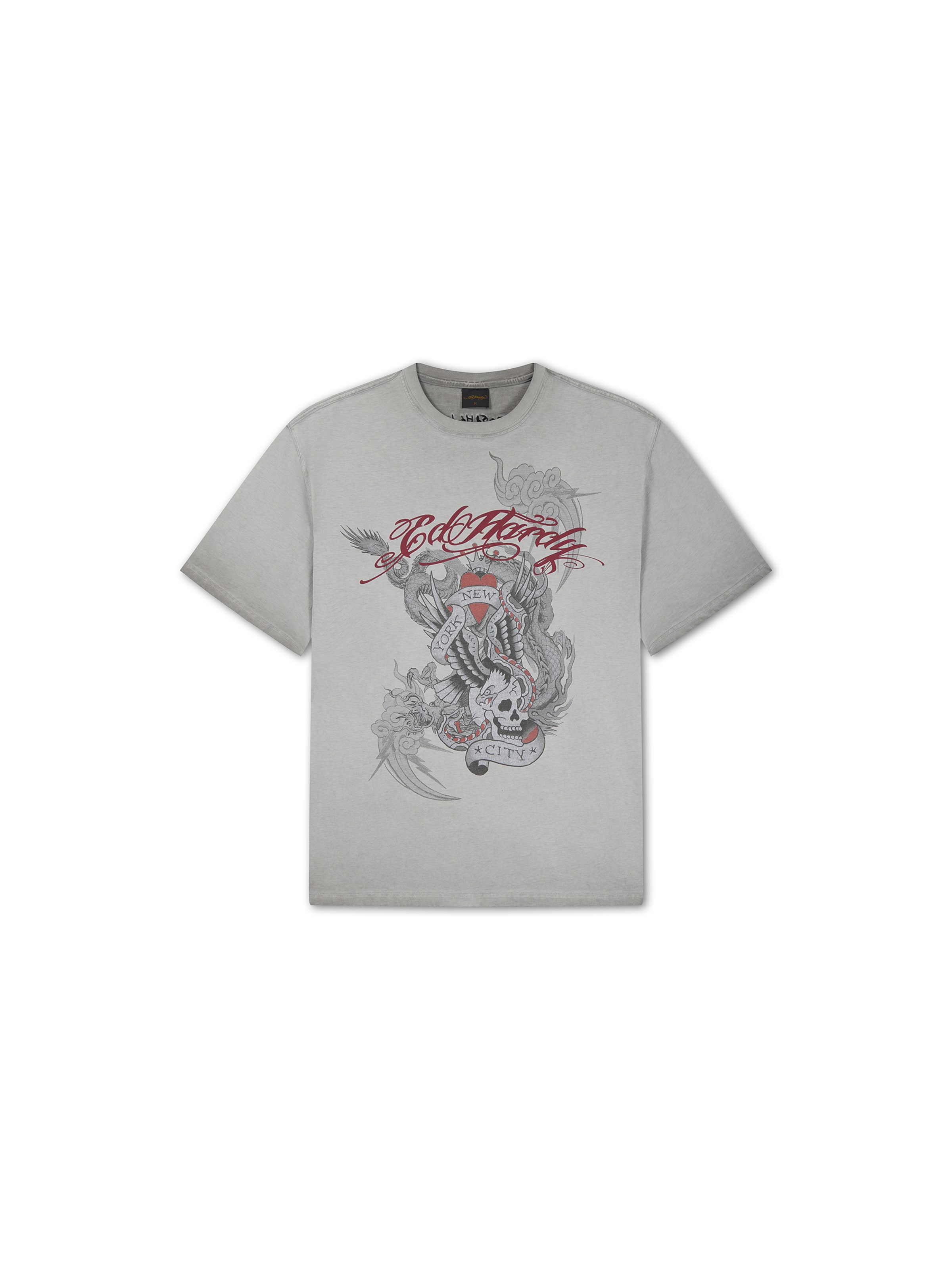 Maglietta di Ed Hardy in grigio: frontale