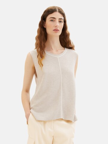 Pull-over TOM TAILOR en beige : devant