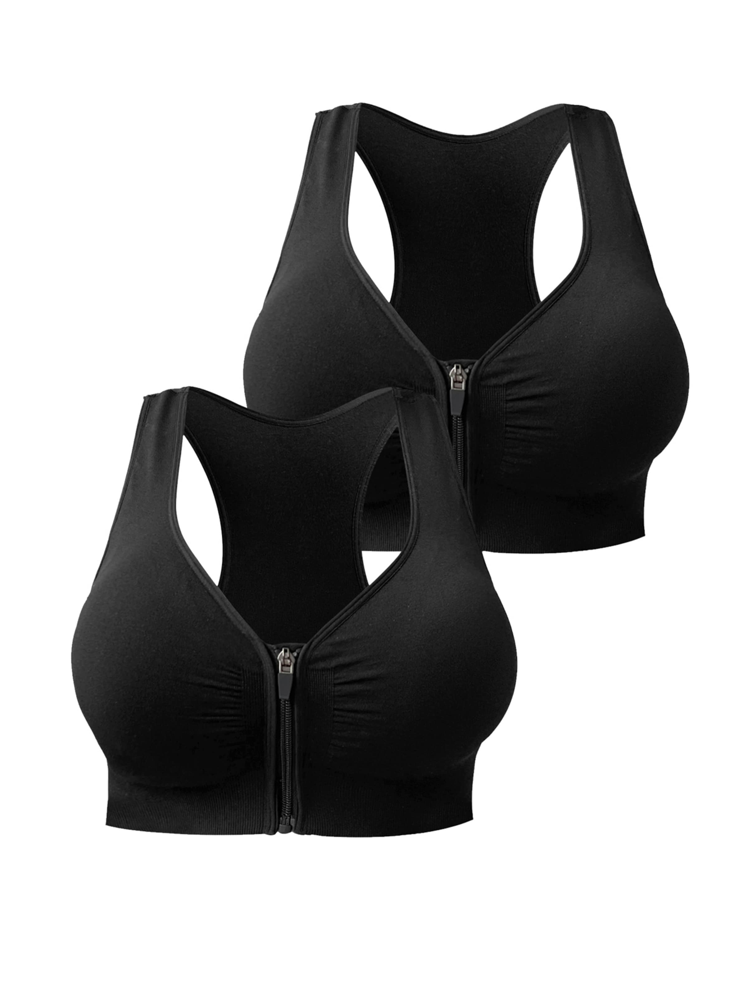 MEETWEE Push-up Sports Bra 'Push-up Bralette Athletic Bras' in Black: front