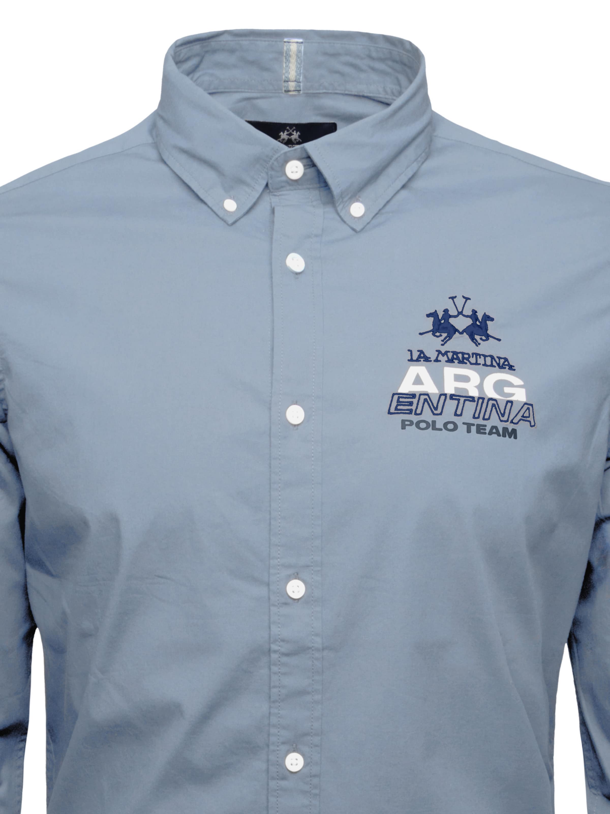 La Martina - Comfort Fit Camisa 'MAC601' em azul