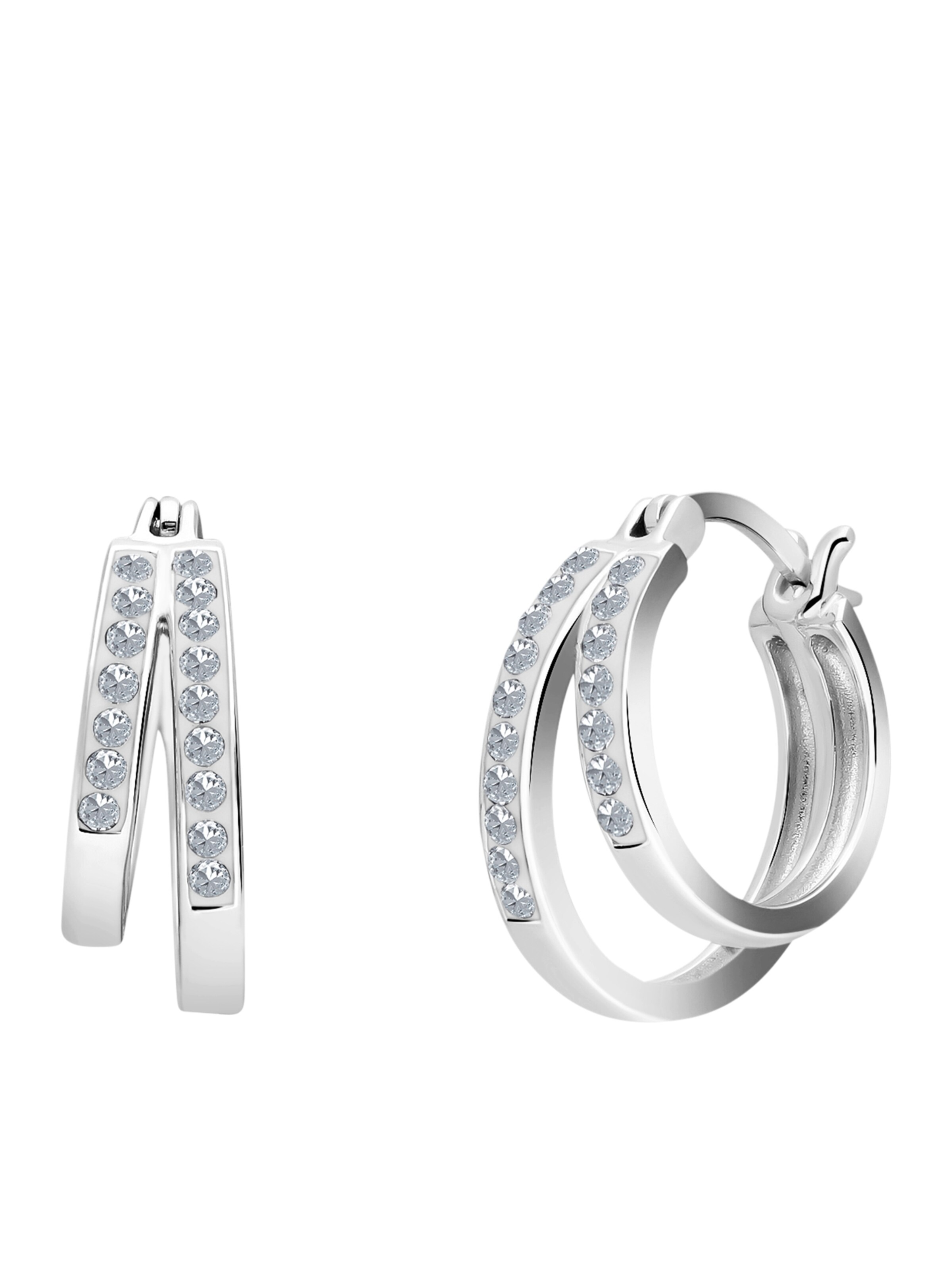 Lucardi Oorbellen in Zilver: voorkant