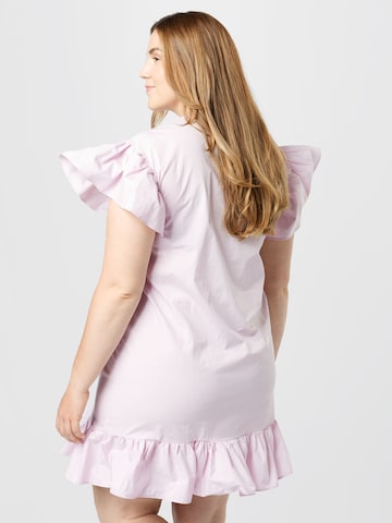 GLAMOROUS CURVE Shirt dress in Pink