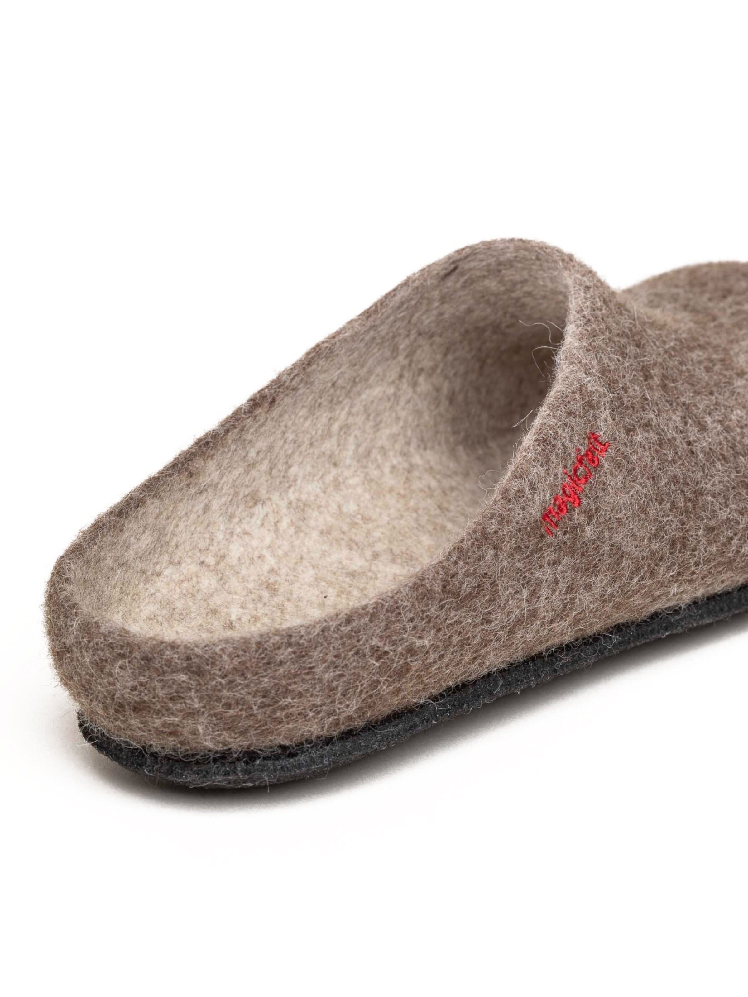 MagicFelt Slippers 'Filzpantoffel Magicfelt 709' in Brown