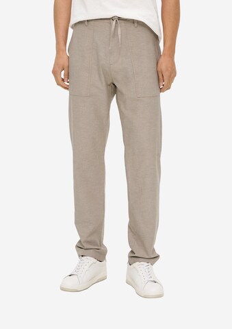 s.Oliver Tapered Chino Pants in Beige: front