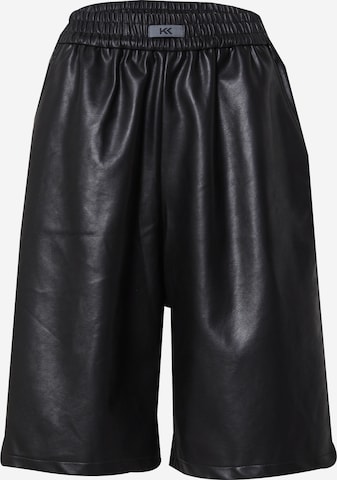 Karo KauerWide Leg/ Široke nogavice Hlače - crna boja: prednji dio