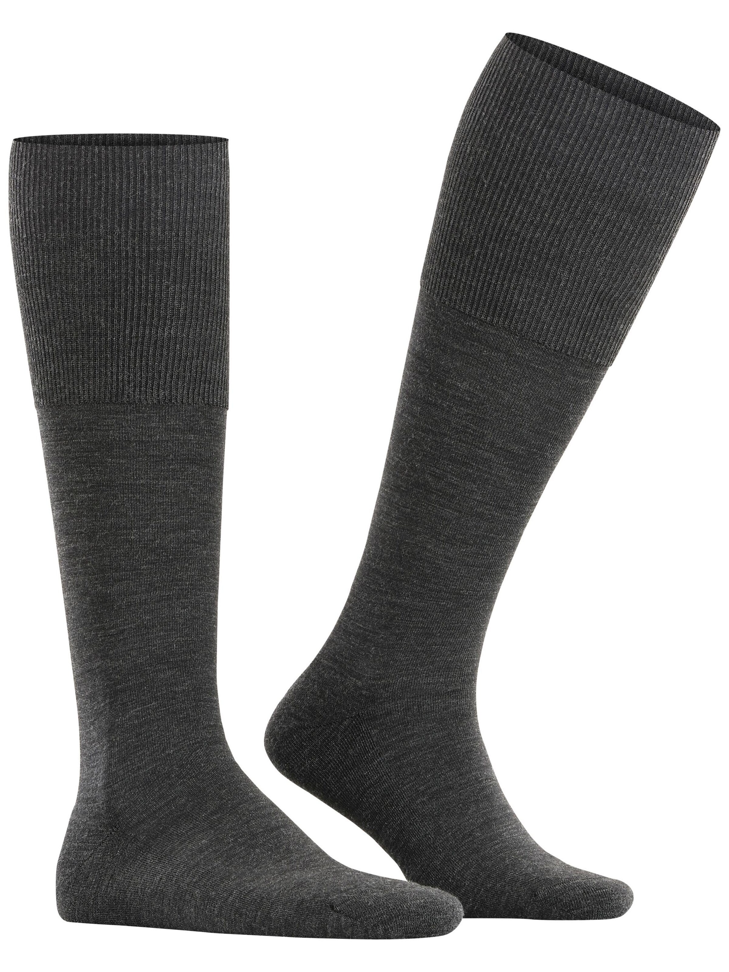 FALKE Knee High Socks 'Airport Plus' in Grey: front