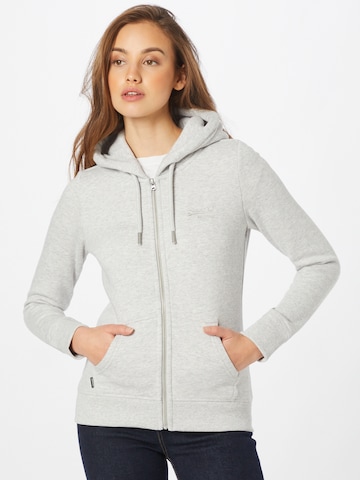 Superdry Sweatjacke in Grau: predná strana