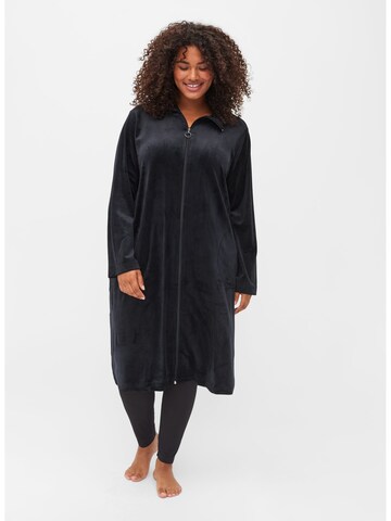 Zizzi Dressing Gown 'HELENA' in Black