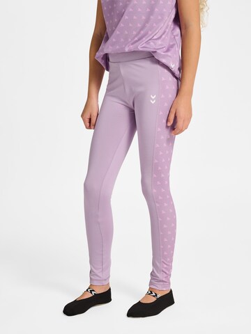 Skinny Leggings Hummel en violet : devant