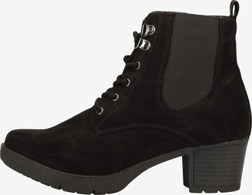 JANA Lace-Up Ankle Boots in Black: front