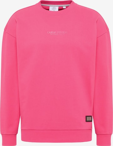 Carlo Colucci Sweatshirt in Roze: voorkant