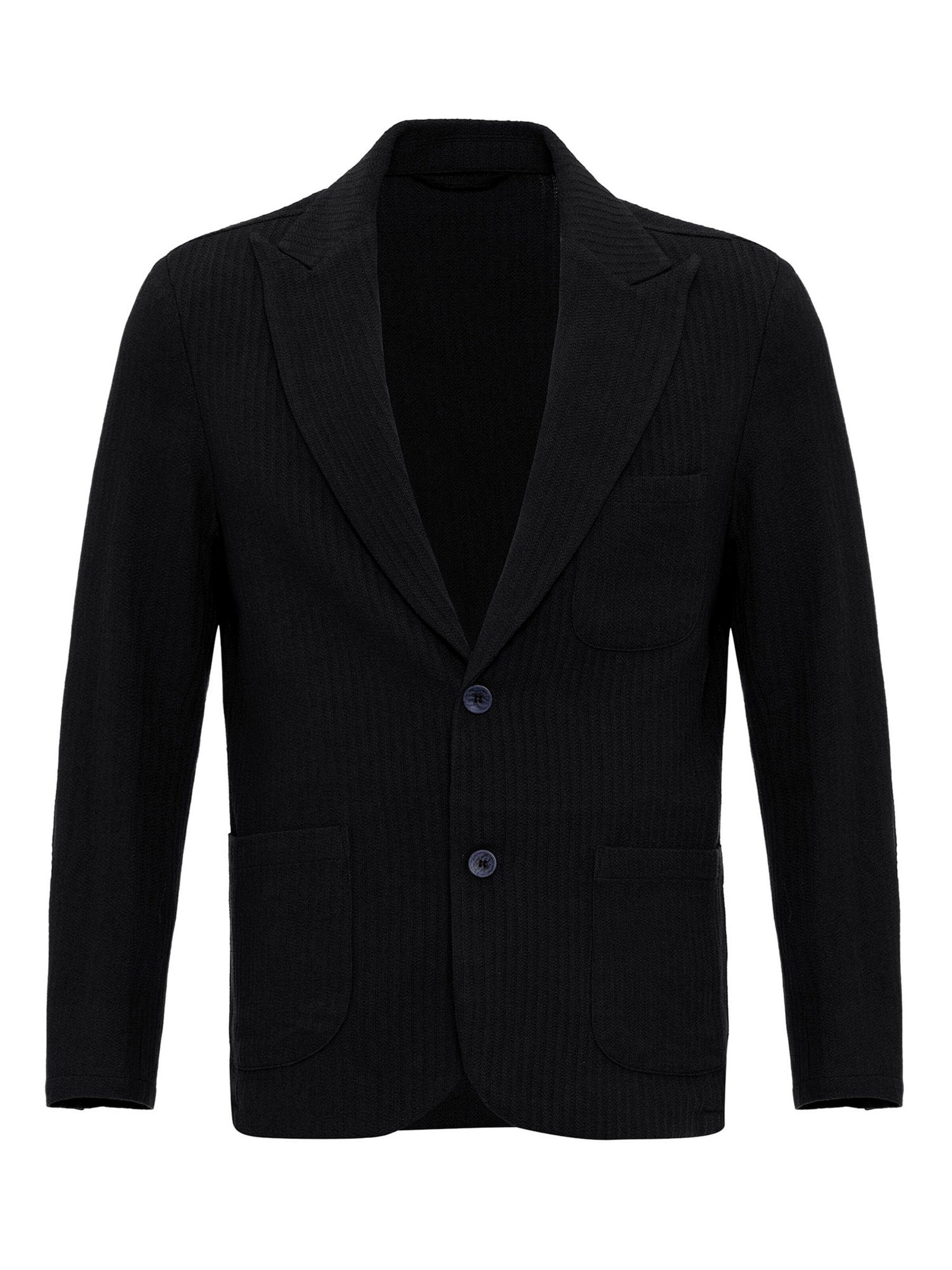 Antioch Regular Fit Forretningsjakke i sort: forside