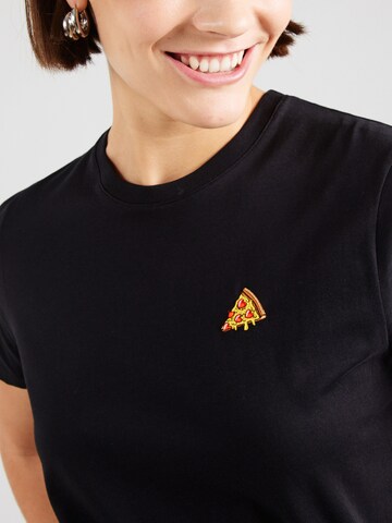 Iriedaily Shirt 'Pizza Love' in Black