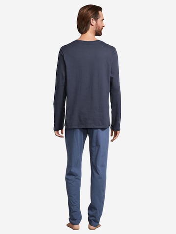 SCHIESSER Pajamas long 'Night & Home' in Blue