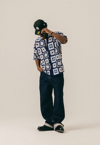 Coupe regular Chemise 'Crochet Granny' BLKVIS en bleu