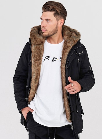 behype Winter Parka 'TYLER' in Grey: front