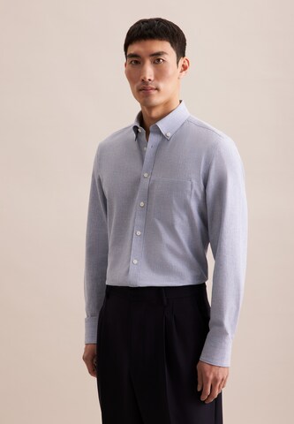Coupe slim Chemise SEIDENSTICKER en bleu : devant