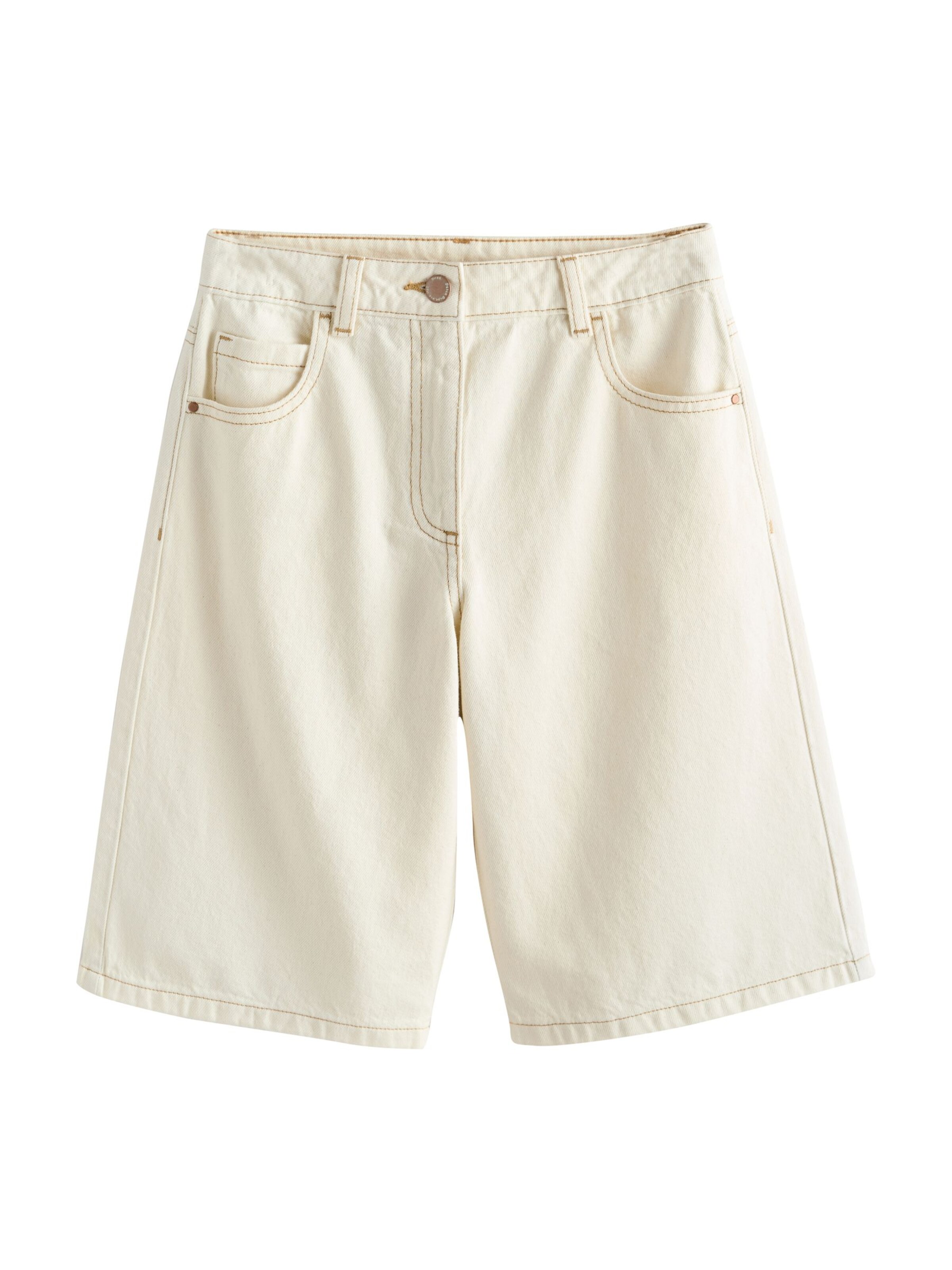 Next Wide leg Jeans in Beige: voorkant