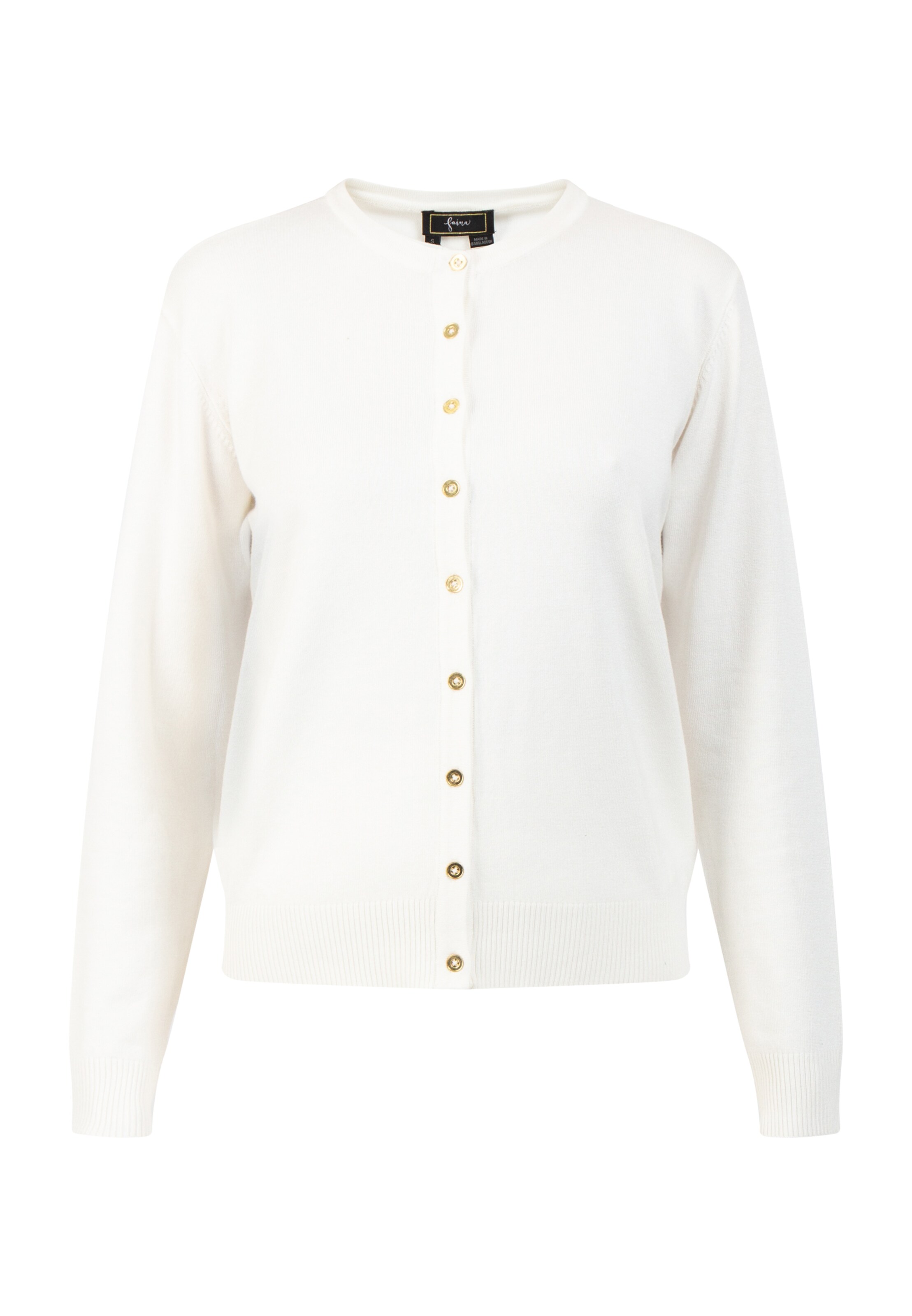 balts faina Adīta jaka: no priekšpuses