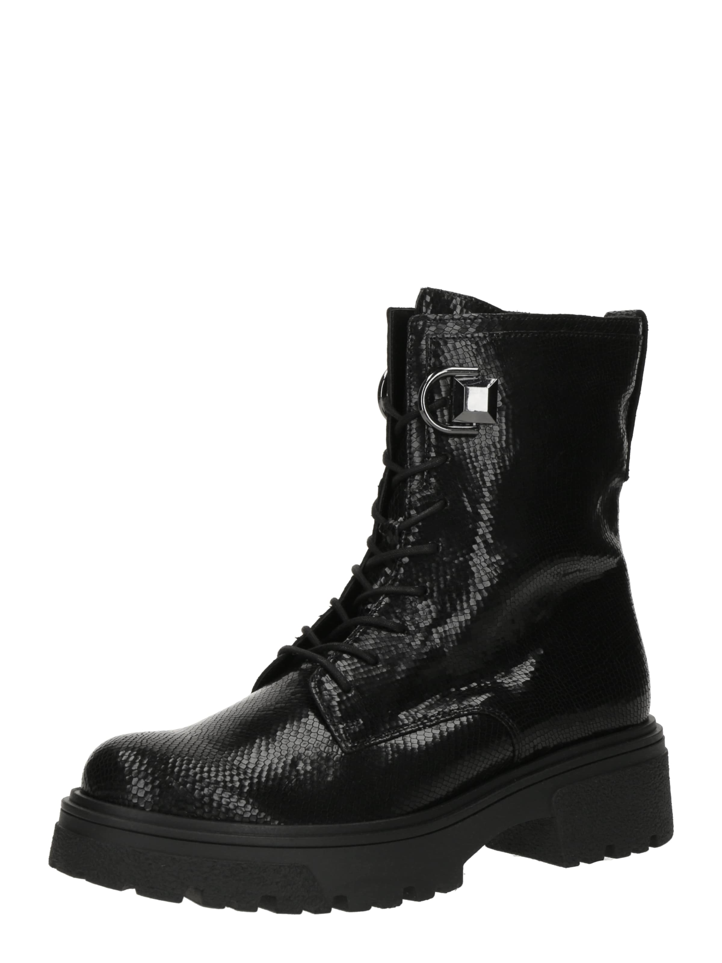 GABOR Šněrovací kozačky – černá: přední strana