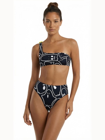 Kalaia Bandeau Bikini 'Ghosted Reversible' in Black