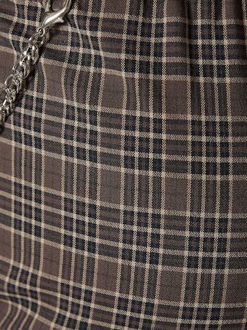 Bershka Zvonové kalhoty Kalhoty se sklady v pase – šedá