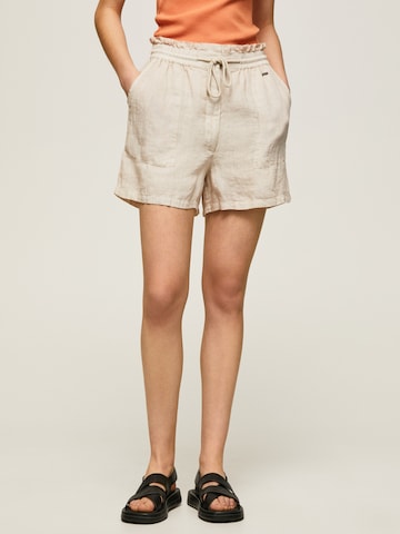 Pepe Jeans Loosefit Broek 'CORINA' in Grijs: voorkant