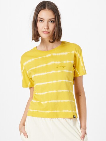 Hurley Λειτουργικό μπλουζάκι 'Oceancare' σε κίτρινο: μπροστά