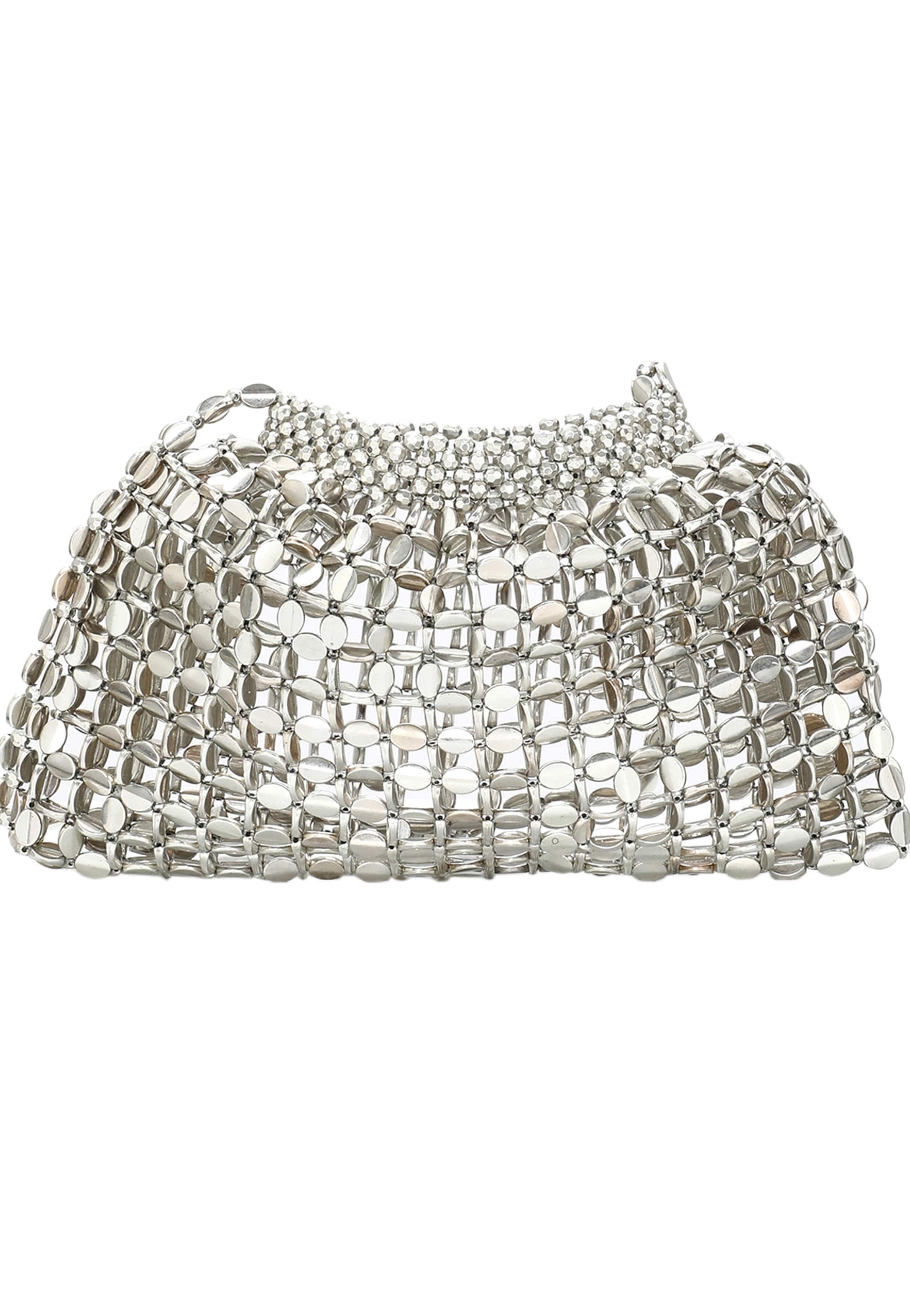 Koosh - Mala de ombro em prata: frente