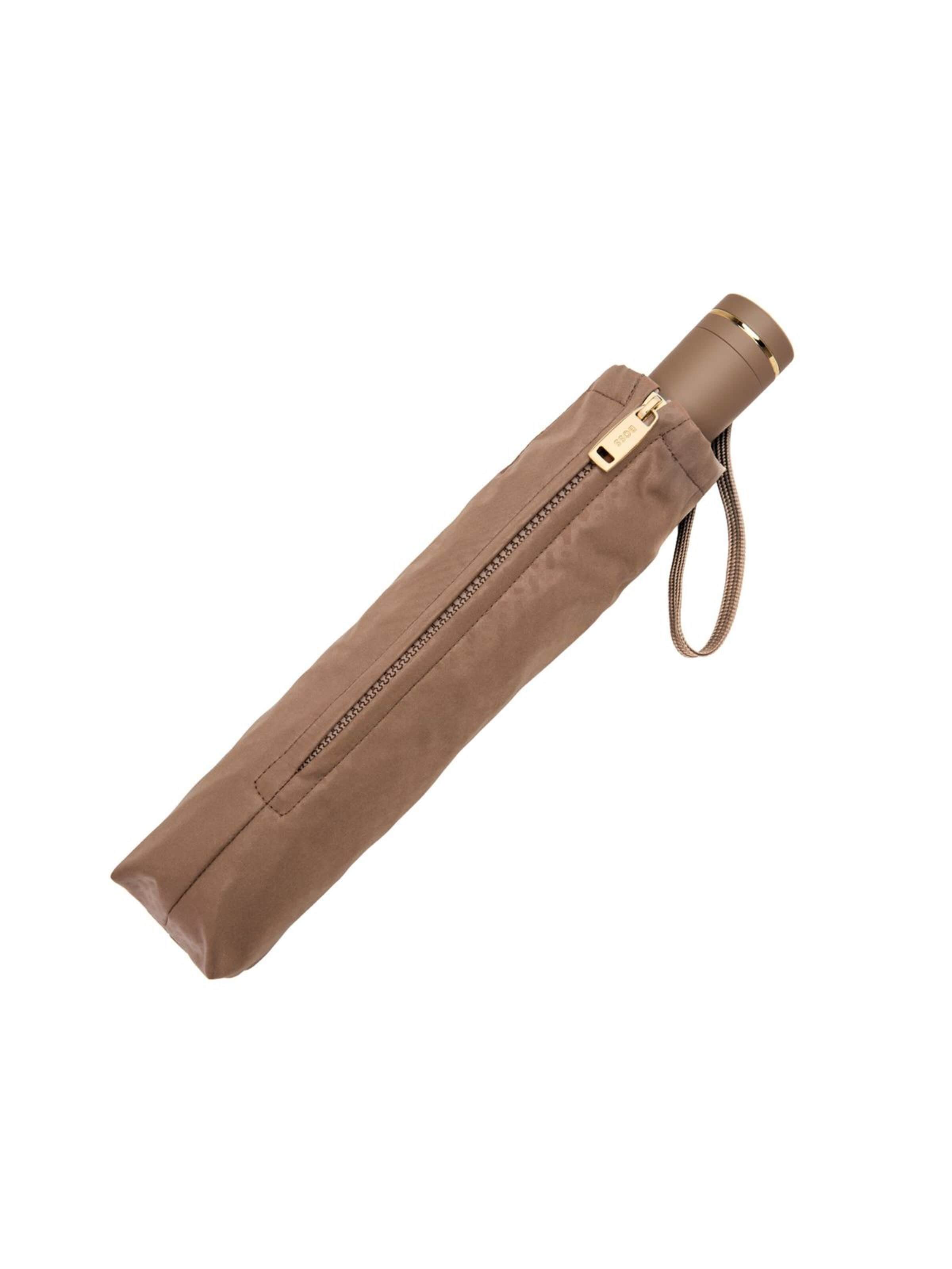 BOSS Paraplu 'Pocket umbrella Double B' in Bruin