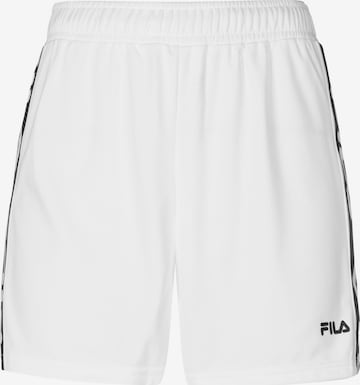 FILA Loose fit Workout Pants 'Fiona' in White: front