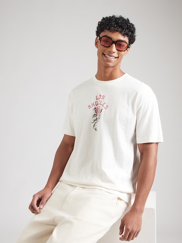 T-Shirt 'LOVE' HOLLISTER en beige : devant