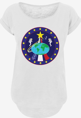 T-shirt 'NASA Classic Globe Astronauts' F4NT4STIC en blanc : devant