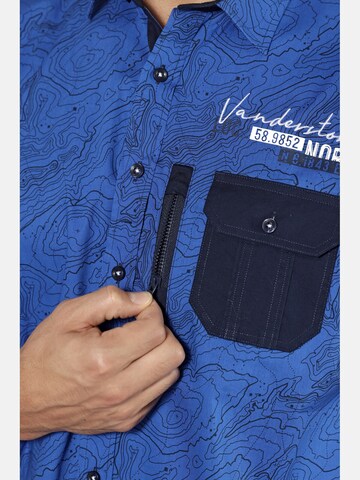 Jan Vanderstorm Comfort Fit Kurzarmhemd ' Lysander ' in Blau