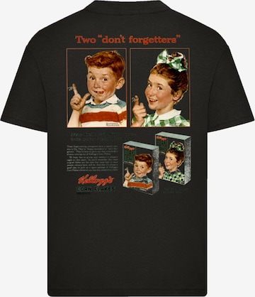 F4NT4STIC T-Shirt 'Kellogg's Corn Flakes Cereal Box Children Retro' in Schwarz: Vorderseite