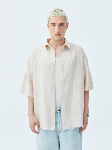 VAMOS CLO Comfort fit Overhemd in Beige: voorkant