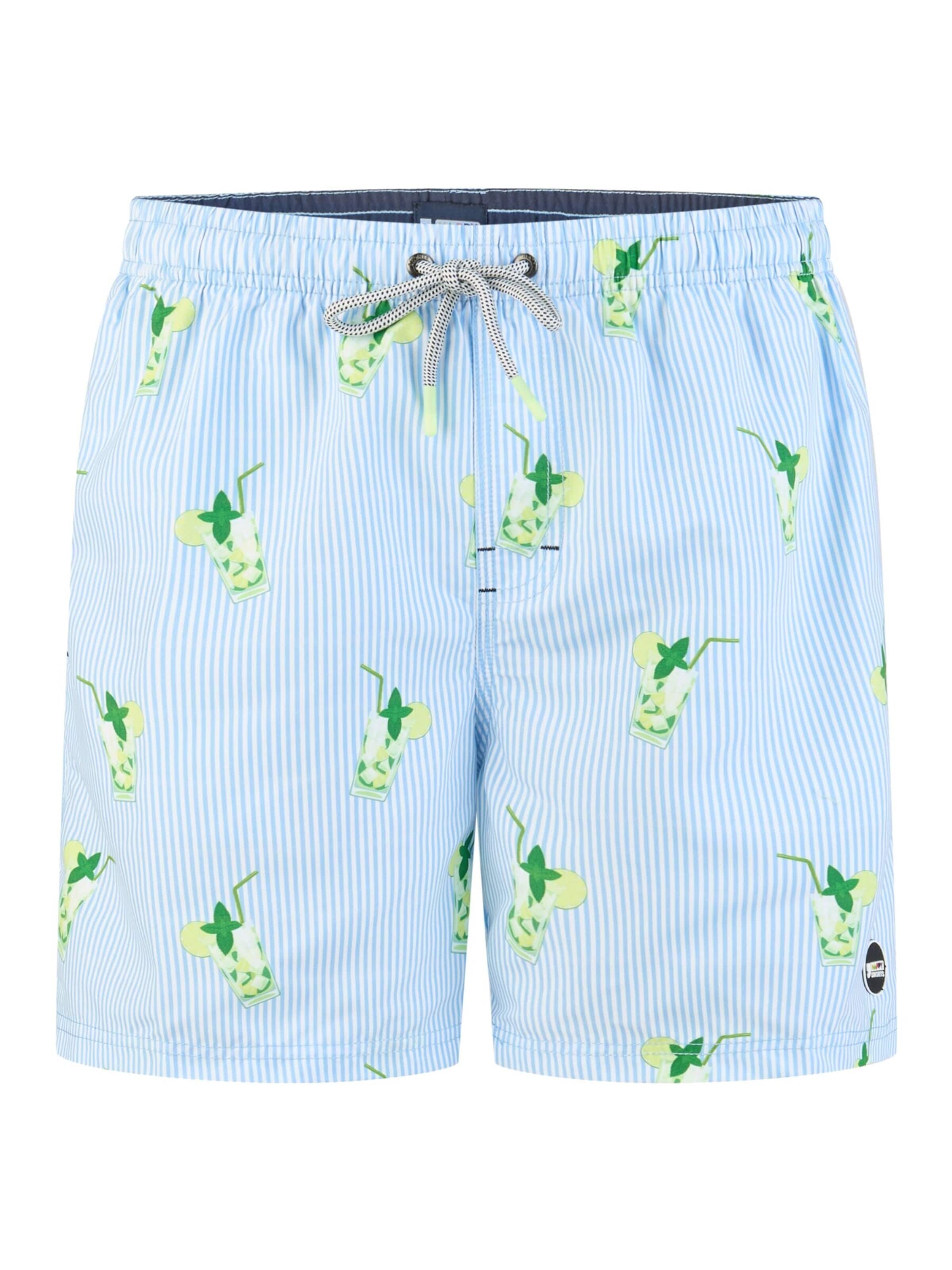 Happy Shorts Swimming shorts 'HAPPY SHORTS Men`s Beach shorts Beach pants Shorts Mojito S - XXL' in Blue: front