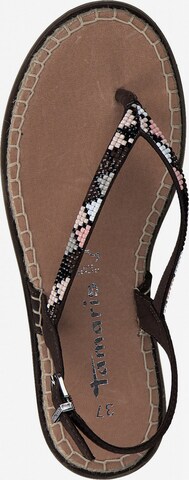 TAMARIS T-bar sandals in Brown