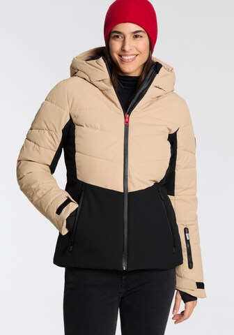 ICEPEAK Athletic Jacket 'Electra' in Beige: front