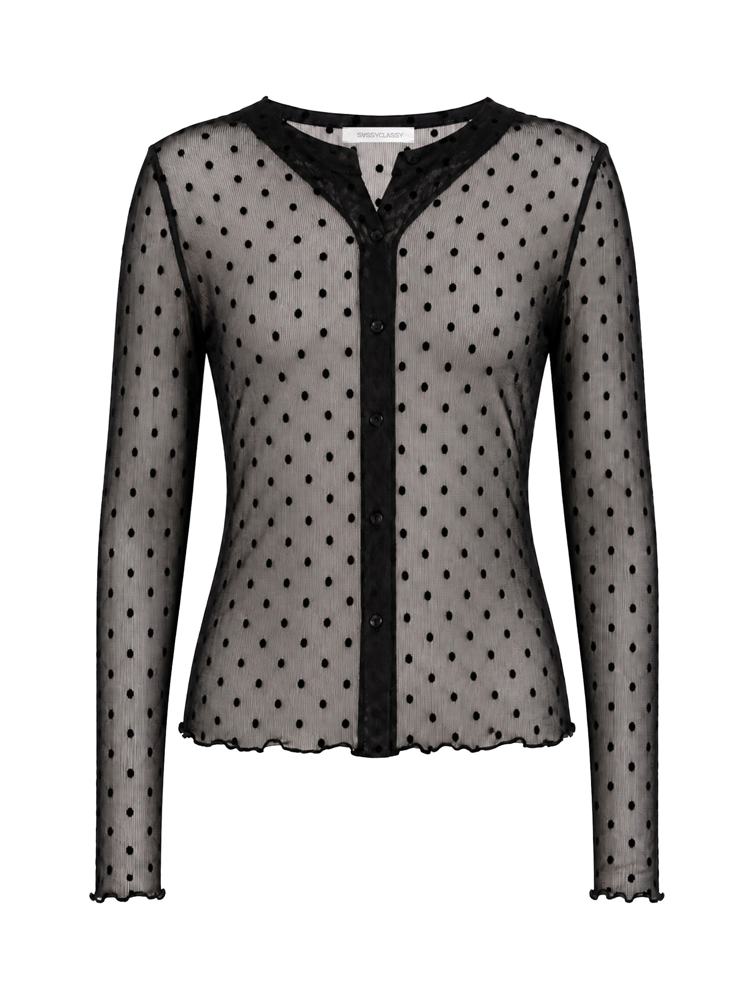 SASSYCLASSY Bluse‌‌‌‌ in Schwarz: Vorderseite