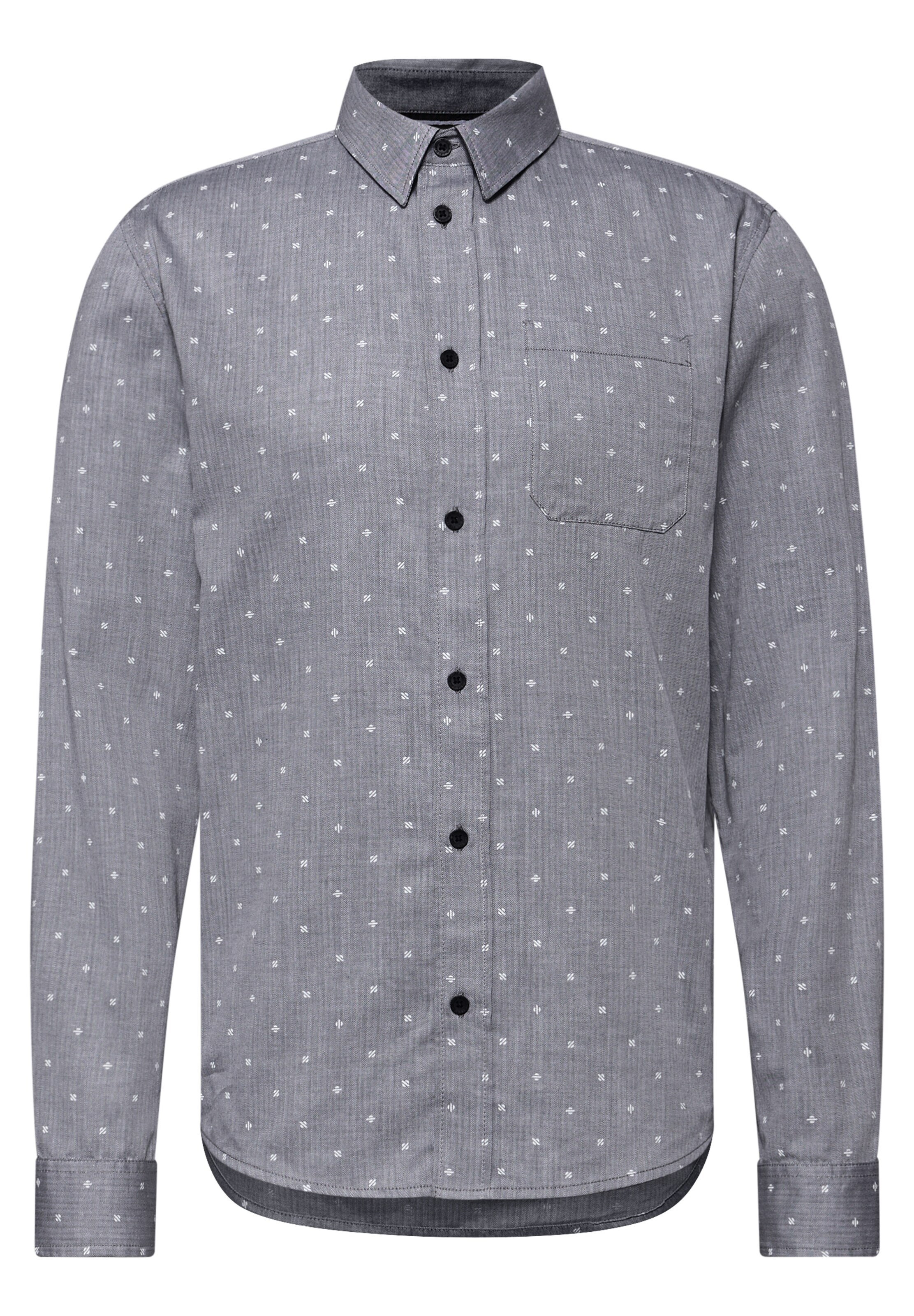 Street One MEN Regular fit Button Up Shirt in Grey: front