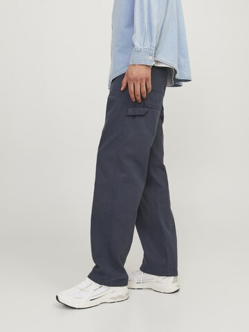 JACK & JONES Loose fit Cargo Pants 'JPSTEddie JJCarpenter' in Blue