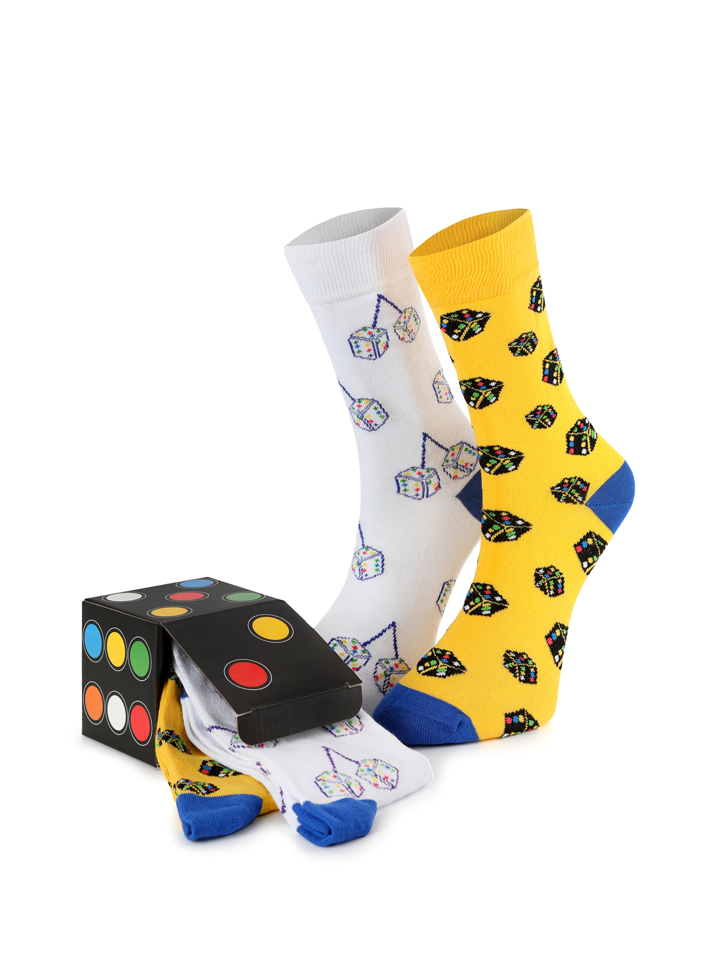 Crea Socks Socks 'WÜRFEL' in Mixed colours: front