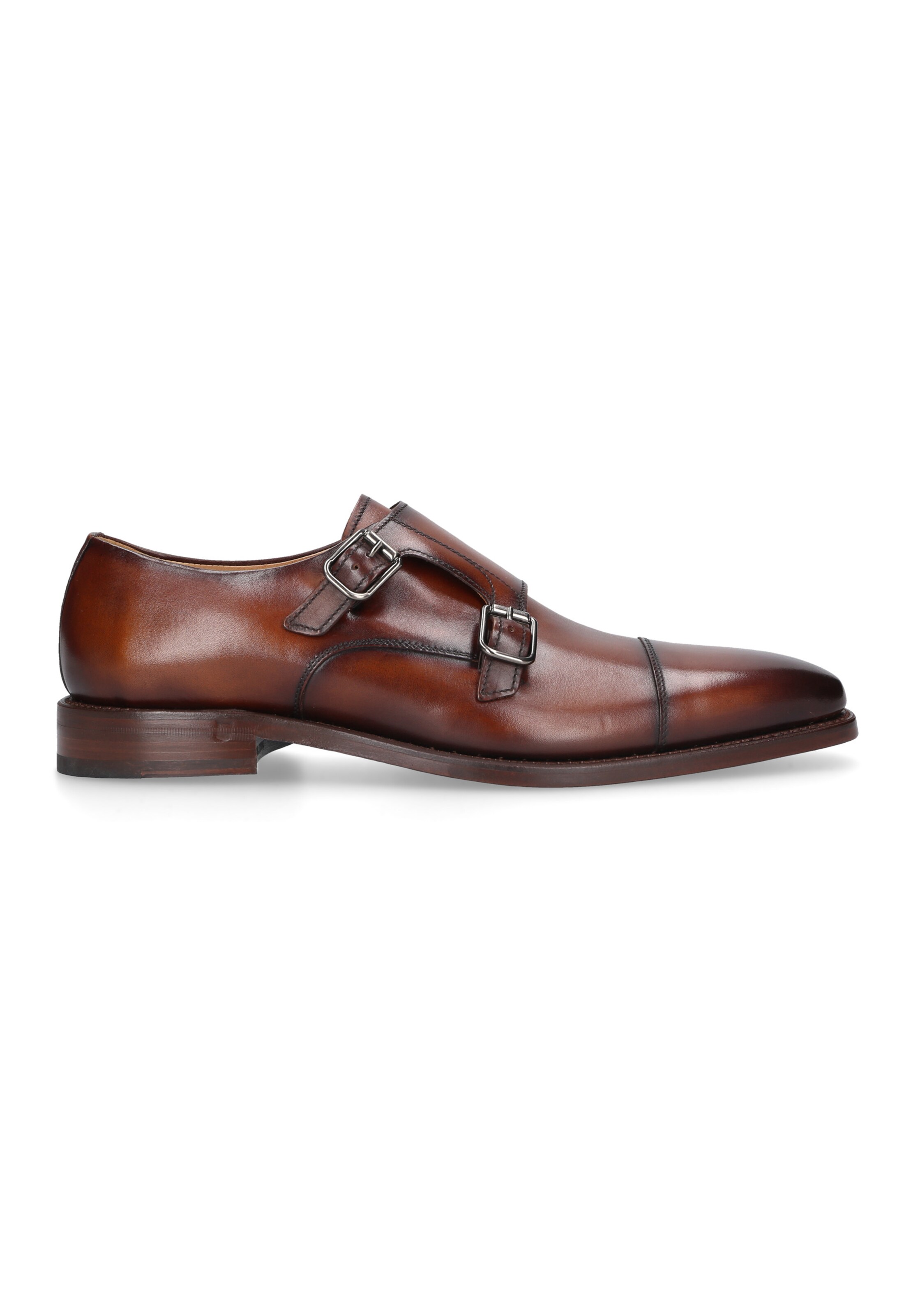 Henry Stevens Slipper 'Liam CDM Double Monk' in Braun